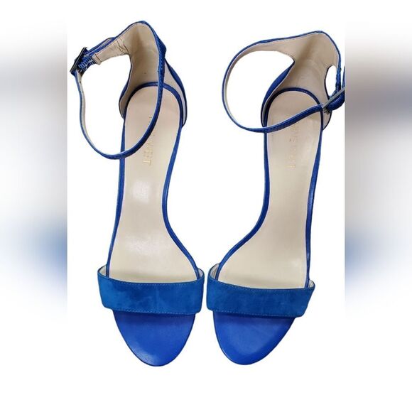 Nine West Royal Blue Suede & Leather Kitten Heels - Picture 2 of 6